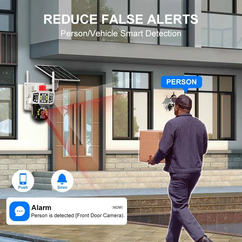 6MP Dome Camera New Design Outdoor Home Wireless Network Video Solar 360 2 Lens  4G PTZ Security Night Vision Two Way Audio - Image 5