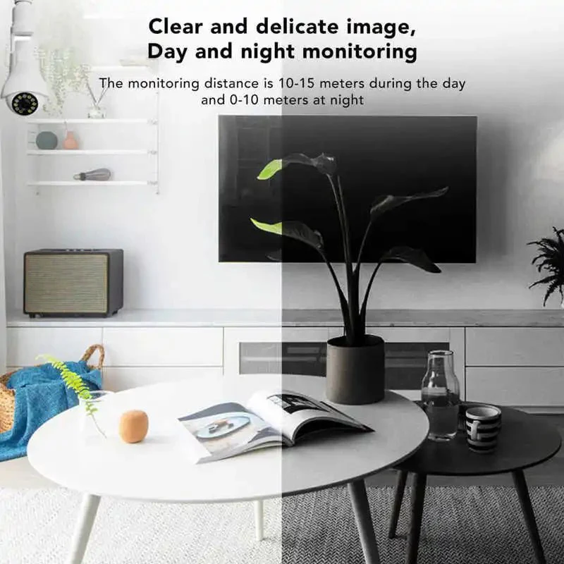Light Bulb Camera E27 Socket Wireless WiFi Two Way Audio Mobile Tracking Smart Surveillance Camera HOT - Image 3