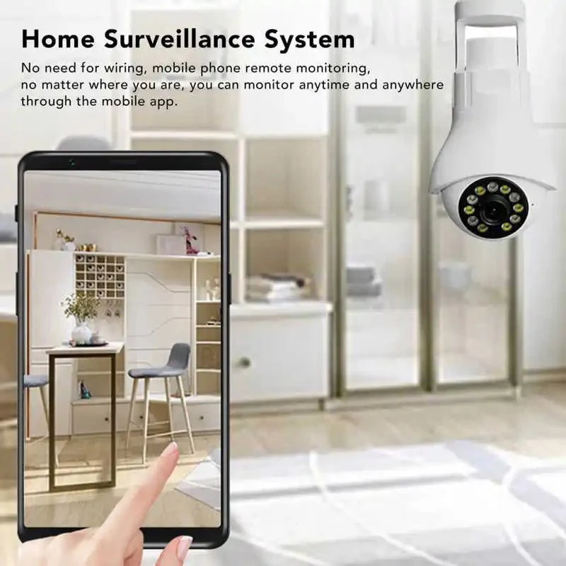 Light Bulb Camera E27 Socket Wireless WiFi Two Way Audio Mobile Tracking Smart Surveillance Camera HOT - Image 4