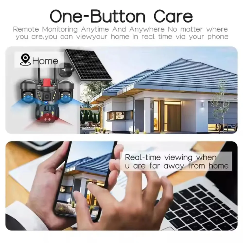 4G Solar Triple Lens 5MP Outdoor CCTV Camera | 3-Screen View | Manual Side Rotation| Auto Tracking | Human Detection | Color Night Vision | Two-Way Audio | Multi-User Access - Image 7