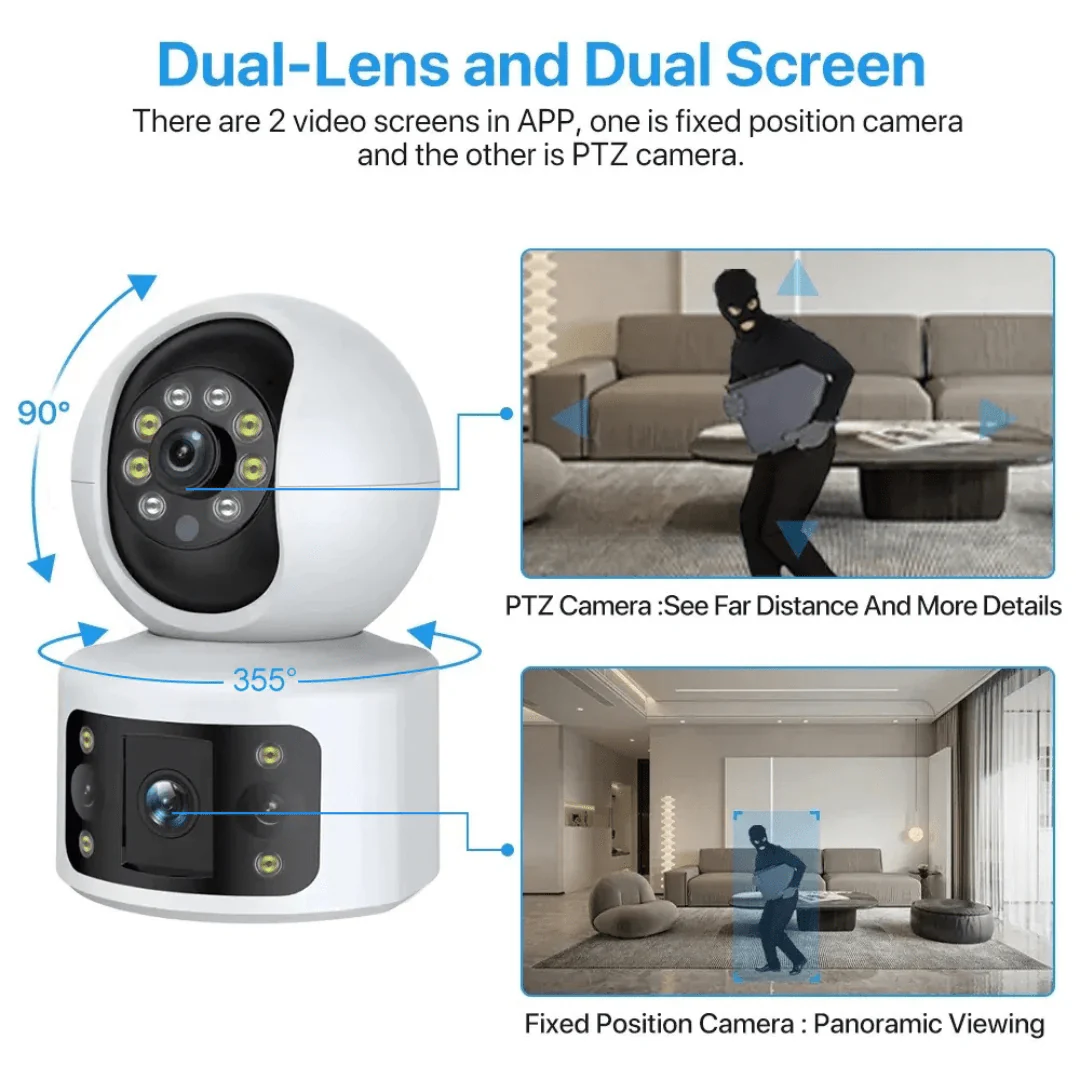 Mini 2.4g/5g Wifi IP Camera V380 Pro Dual Lens Night Vision Remote Camera CCTV Security Indoor Baby Monitor Protection - Image 5