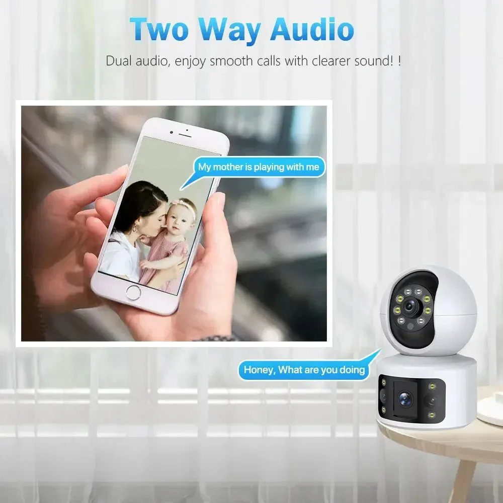 Mini 2.4g/5g Wifi IP Camera V380 Pro Dual Lens Night Vision Remote Camera CCTV Security Indoor Baby Monitor Protection - Image 8