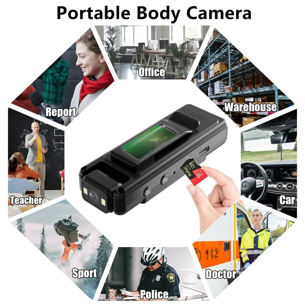 L12 MINI BODY CAMERA WIFI VIDEO RECORDER 1080P WEARABLE NIGHT VISION - Image 4