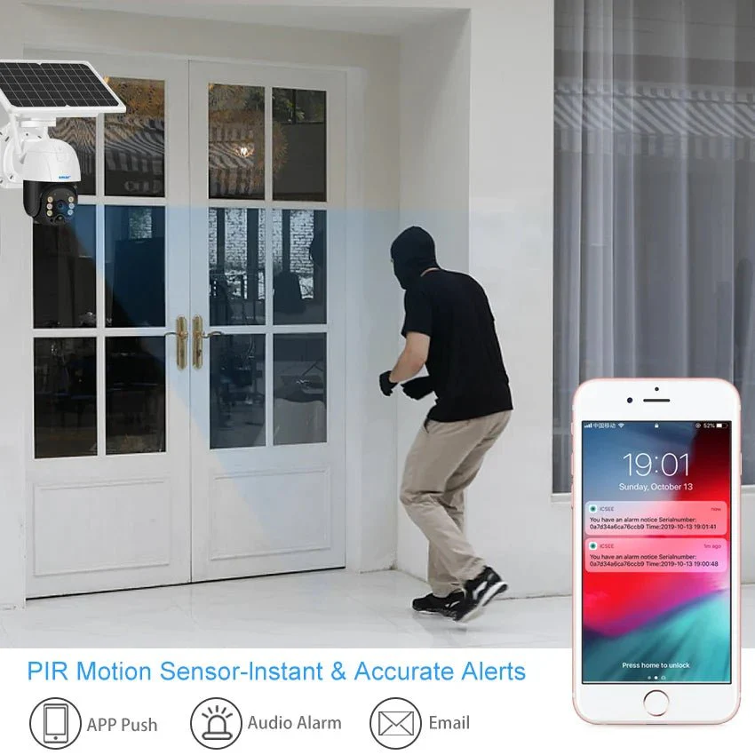 4G Solar Powered Outdoor PTZ Security Camera – 1080P, Wireless, Waterproof, Motion Detection - Image 7