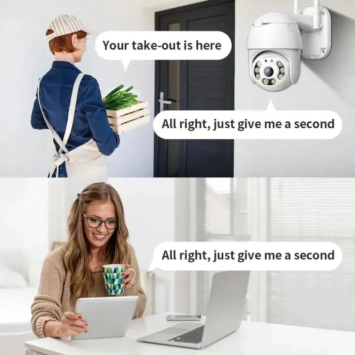 Outdoor Security Camera, Surveillance Camera 2.4GHz WiFi for Shop (US Plug) - Image 3