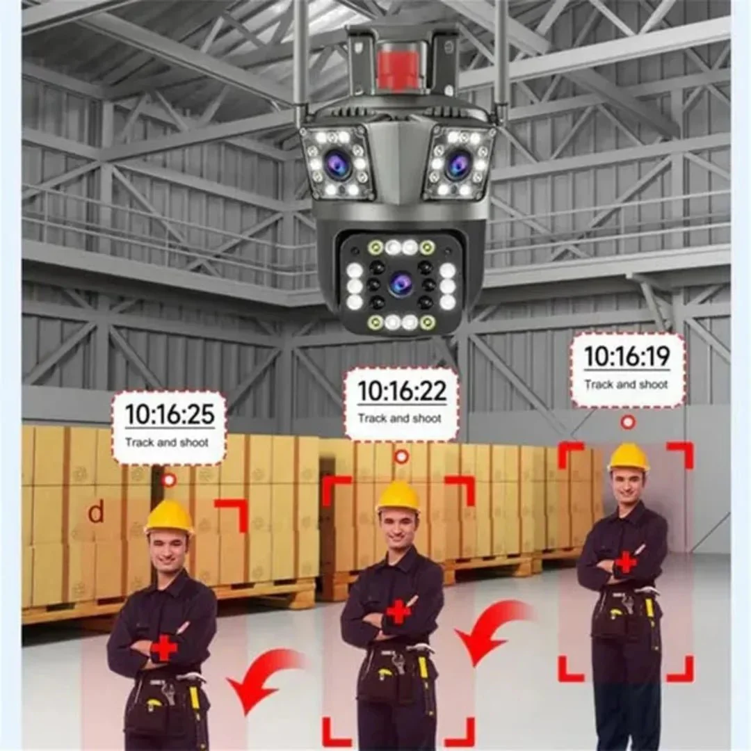 Outdoor Waterproof Wireless WiFi HD Security Camera, 3 Lens Security Camera Outdoor, Mini Hd WiFi Security Camera 360, Outdoor Waterproof WL Security Camera for Home (3 Lens) - Image 5