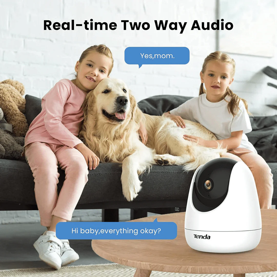 Tenda CP3 Security Pan/Tilt Smart Camera, 360° All-Round Vision, 1080P HD, Motion Detection, Two-Way Audio, Night Vision, - Image 3
