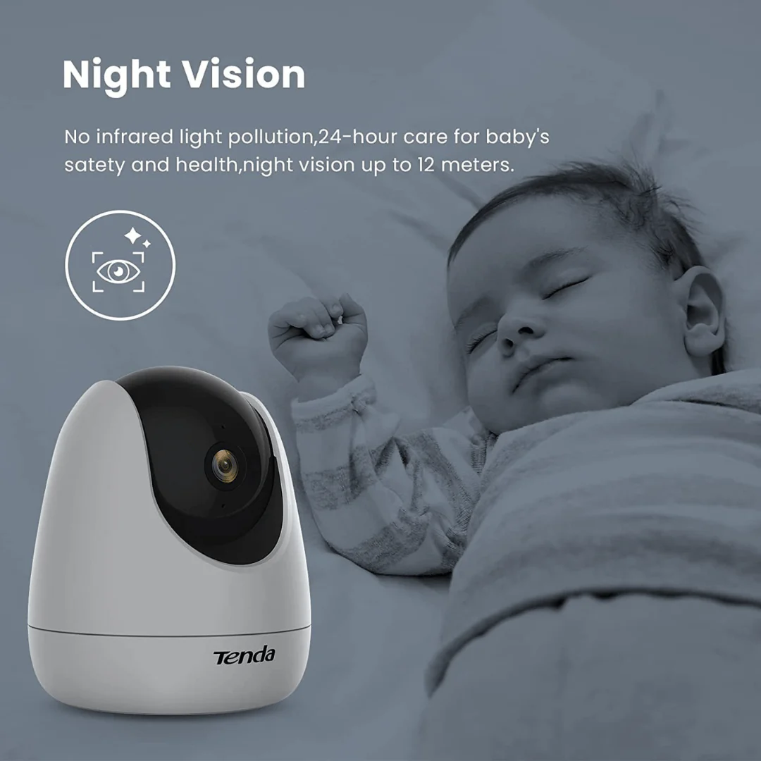 Tenda CP3 Security Pan/Tilt Smart Camera, 360° All-Round Vision, 1080P HD, Motion Detection, Two-Way Audio, Night Vision, - Image 5