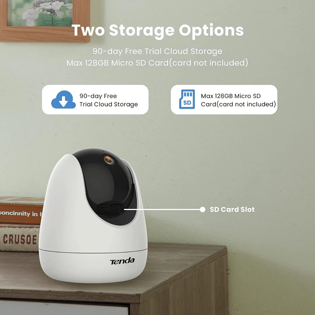 Tenda CP3 Security Pan/Tilt Smart Camera, 360° All-Round Vision, 1080P HD, Motion Detection, Two-Way Audio, Night Vision, - Image 6
