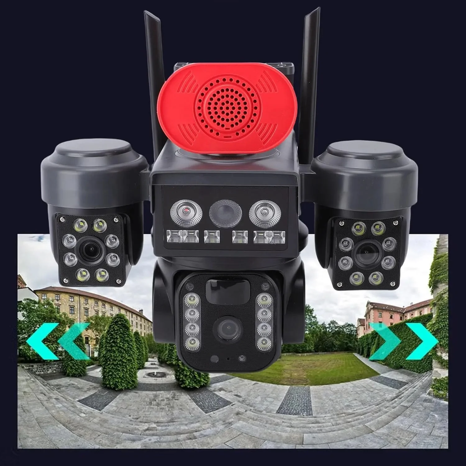 Triple Lens Solar Security Camera, Outdoor Wireless 360 Degree View, 2.4GHz WiFi AI Motion Detection, 12MP HD IP66 Weather Proof for Yard Home Shop Warehouse - Image 6