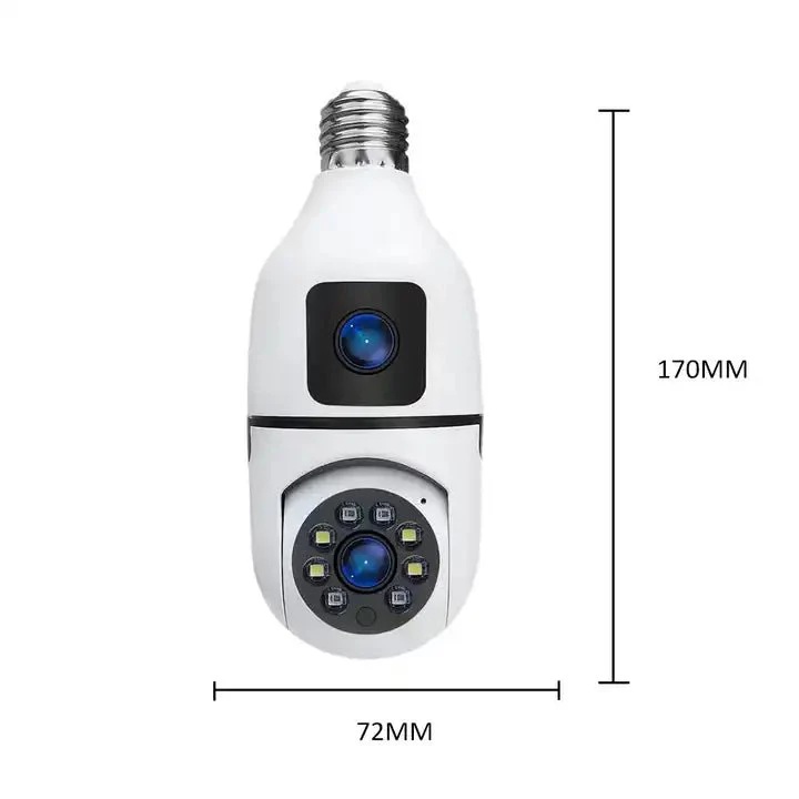 Wifi Dual Lens Camera 1080P Night Vision Bulb 360° Indoor Wireless IP Camera Baby Monitor V380 CCTV Security Protection - Image 3