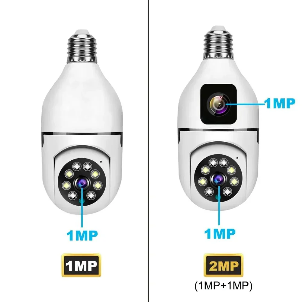 Wifi Dual Lens Camera 1080P Night Vision Bulb 360° Indoor Wireless IP Camera Baby Monitor V380 CCTV Security Protection - Image 6